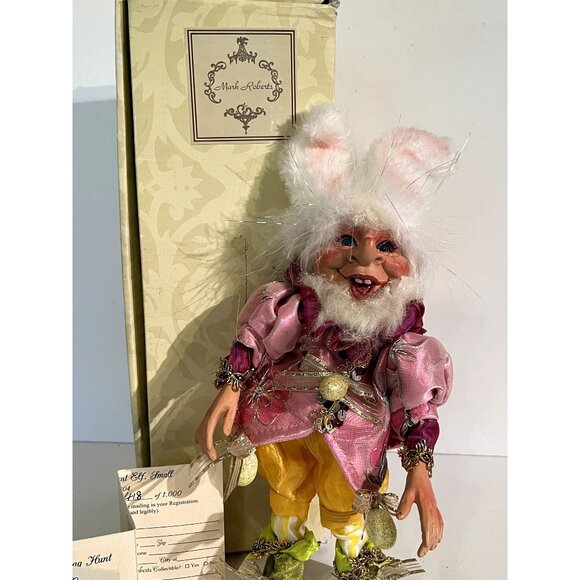 Mark Roberts Easter Egg Hunt Fairy Elf Christmas Small Ornament 12" Tall Bunny